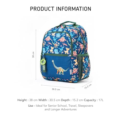 Image of ZOOKEEPER School Bag for Boys & Girls 5-7 Years Lightweight Water-Resistant Kids Backpack Durable, Comfortable & Cute Design for School & Outdoor Activities (Medium, 17L)