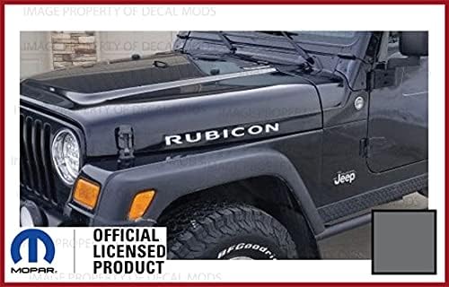 Miniatura 3 de Decal Mods Rubicon - Calcomanías para capó para Jeep Wrangler Rubicon JK (2007-2018) y TJ (1997-2006), juego de 2 unidades, gris oscuro SJ4T6