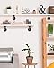 MUZIK 4 Pack Pipe Floating Shelf Bracket Heavy Duty, Black L Pipes Shelf Brackets Iron Shelving Brackets for Shelves - Vintage DIY Pipe Shelf (4*4 Inch)