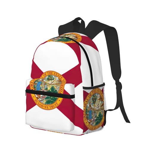 Sac à dos noir léger avec poches One Size motif drapeau Floride - 2