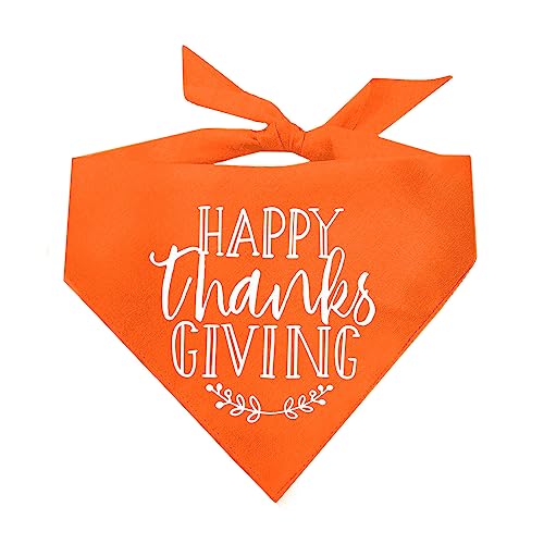 Happy Thanksgiving Dog Bandana (Orange, OS 186)