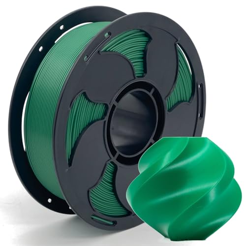 Image of Christmas Green PLA Basic 1.75mm 1kg 600mm /s High Speed 3D Printer Filament | Beginner friendly Low warping No tangle Smooth finish Neatly wound Fast 1kg spool 2.2lbs AMS compatible Bambu Flashforge