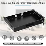 18'' x 12'' Under Desk Drawer Slide Out Storage Organizer, Black - Image 2