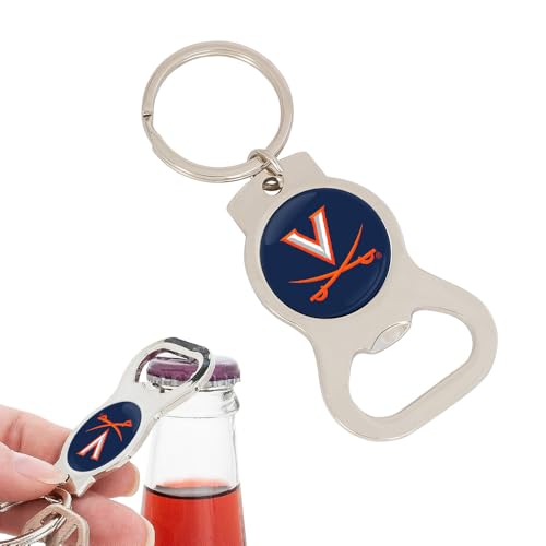 Desert Cactus University of Virginia Bottle Opener Cavaliers UVA Keychain Spiders UR Car Keys (Silver Bottle)