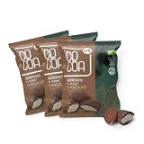 CO COA Mandorle al Cioccolato Fondente 65% BIO 3x70g (210g) - Crudo, Vegano, Senza Zucchero Raffinato