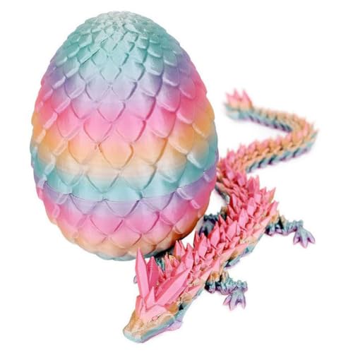 FVGYITG Dragón Articulado Impreso 3D,Cristal Articulado Huevo Dragón,Articulación Flexible Huevos Dragó Decoració,Adecuado para Automóviles, Oficinas Decoración Hogar (2)
