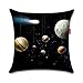 WEIANG Fundas para Cojines De Dos Caras Cojín Decorativos Universo Espacio Planeta Estrella Almohadas para Casa Sofá 45x45cm