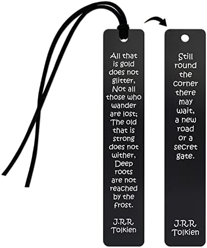 J.R.R.Tolkien Inspirational Quotes Bookmarks (Double-Sided Engraving), Thank You Gifts for Family, Men, Women, Book Lover, Friends, Bookworm, Colleague, Her, Him-Ydbook3