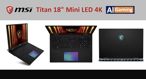 Image of msi Titan 18 HX AI Gaming Laptop 18 inch 120Hz Mini LED 4K Display (Intel Ultra 9-285HX, GeForce RTX 5090 24GB, 64GB DDR5, 8TB SSD, 2 Thunderbolt 5, Copilot, Win 11 Pro) w /DKZ USB Port Expander