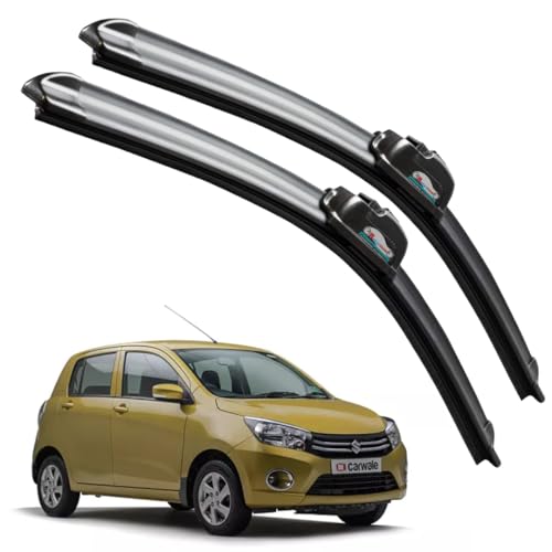 Image of Frameless Rubber Car Wiper Blades Set of 2 Compatible with (Maruti Celerio (2012-2017) (D-21,P-14))