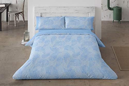 Burrito Blanco | Funda nórdica Estampada Color Azul 457 | para Cama de 90 cm (+ Medidas Disponibles) | Funda nórdica 90