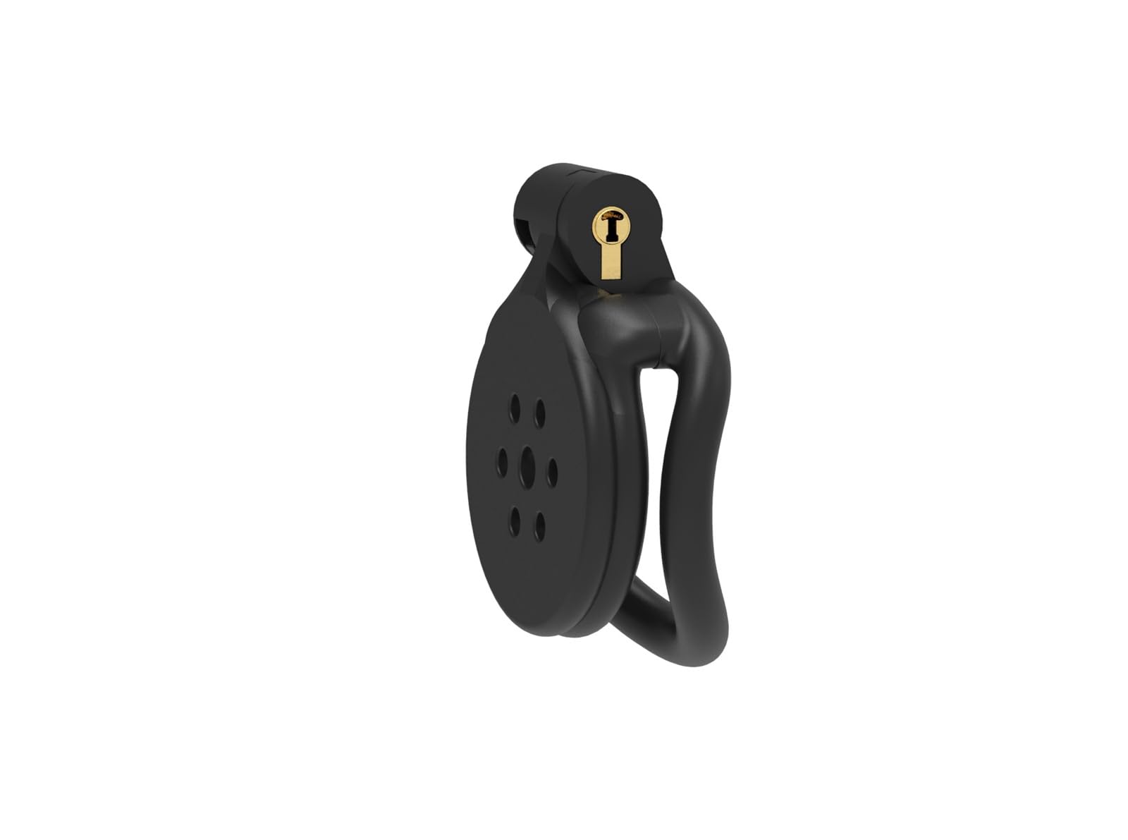 Gabbia Di Castità Piatta, Gabbia Di Castità Piccola, Gabbia Di Castità Invertita Per Uomo Gabbia Per Pene Uomo Design Con Serratura Scura, Bondage Per Coppie SM Giocattoli Sessuali L (B)