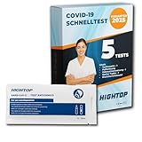 5 Stück HIGHTOP SARS-CoV-2 Antigen Schnelltest – Selbsttest für zu Hause – Nasaler Abstrich – Ergebnis in 15 Min