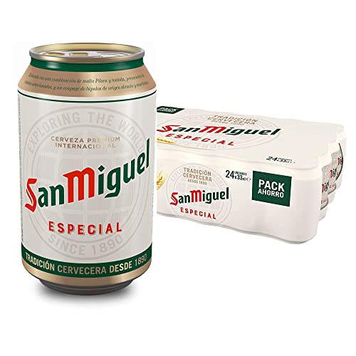 San Miguel Especial Cerveza Dorada Lager, 5.4% Volumen de Alcohol - Pack...