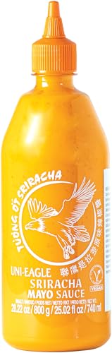 UNI-EAGLE Sriracha Mayo Chili I Cremige Chili-Sauce mit Chilischoten & Knoblauch I Würzige Thai-Sriracha Sauce I Ideal als Dip & Würze I 1 x 740 ml