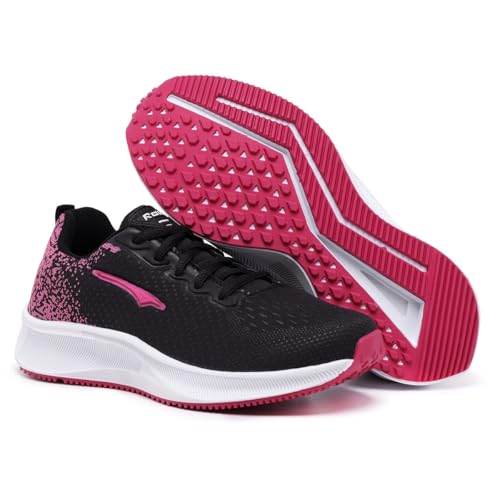 Tenis Academia Feminino Leve Macio Corrida + Relogio (Preto, BR, Adulto, Numérico, 34)