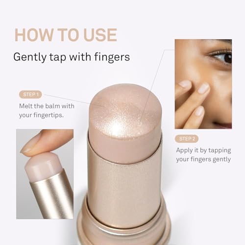 hince True Dimension Radiance Balm Korean Glass Skin Highlighter, with Squalane & Safflower Oil | Cream Blush, Eyeshadow & Lip Glow in One | Dewy Glass Skin Finish, No Parabens, 10g (LIGHT) - 4