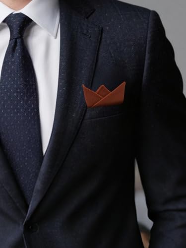 Image of Mantieqingway Cotton Handkerchiefs for Men Solid Color Pocket Square for Suit Formal Wedding Church