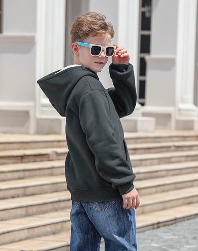 Lovekider 7-16 Years Boys Fleece Hoodies Winter Warmth Hooded Sweatshirt with Kangaroo Pocket4