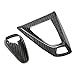 Auto Schaltknauf Verkleidung Abdeckung LHD Schalttafel Abdeckung Verkleidung Verkleidung Carbon Fiber Adhesive Panel Aufkleber für 2014-18 BMW M3 F80 M4 F82 (Schwarz)