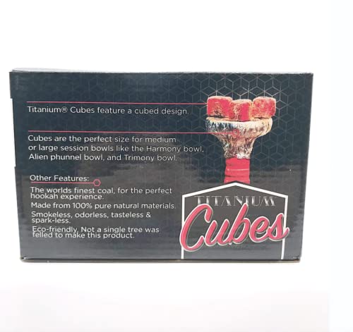 Hookahjohn Titanium Coconut Hookah Coals - 72 Count Cubes #TOP3