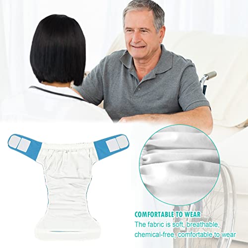 Adult Cloth Diaper Reusable Incontinence Pants Cloth Diaper Wraps Washable Overnight Leakfree Underwear For Women Men Elderly,Disabled(Blue) #TOP3