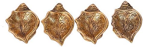 phareLamp Presents Set of 4 Metal Kuber Diya Oil Lamp - Engraved Design Diya for Diwali Puja Lamp - Diya for Puja - Diwali Lights - #A255