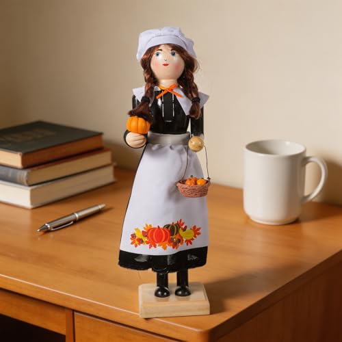 Casse-Noisette en bois miniature : décoration automnale et figurine rustique