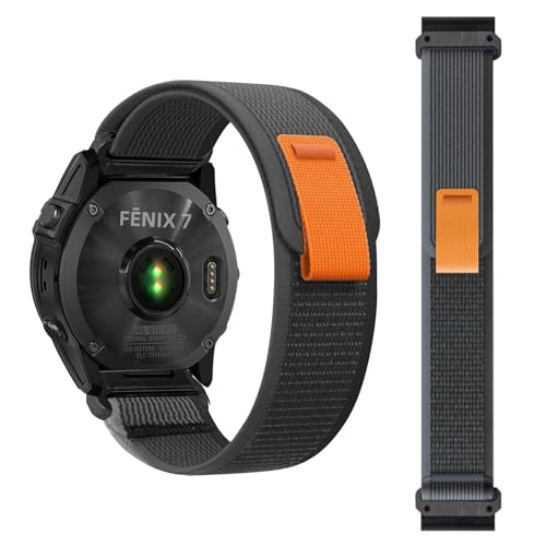 Bracelet sport Garmin Epix étanche en nylon bicolore gris