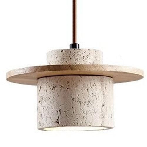 JISHUBO Modern Industrial Style Chandelier, E27 Base Single Head Pendant Lamp, Creative Personality Marble Hanging Light, Living Room Dining Room Hallway Decoration Light Fixtures