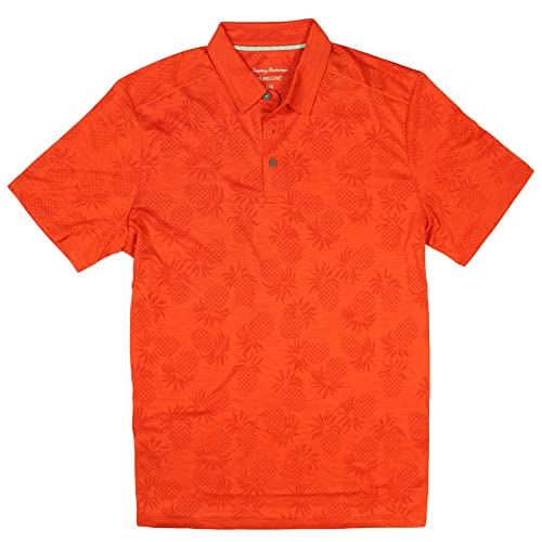 Tommy Bahama Men's Pineapple Palm Coast Islandzone Polo Shirt (Poinciana, Large) #TOP8