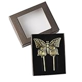 loghohu Book Page Holder Journal Clips Book Clip Vintage Book Clips Butterfly Book Clips to Hold Book Open Free Your Hands Metal Bookmark Clip Gifts for Book Lovers Readers Writers Butterfly Ornament