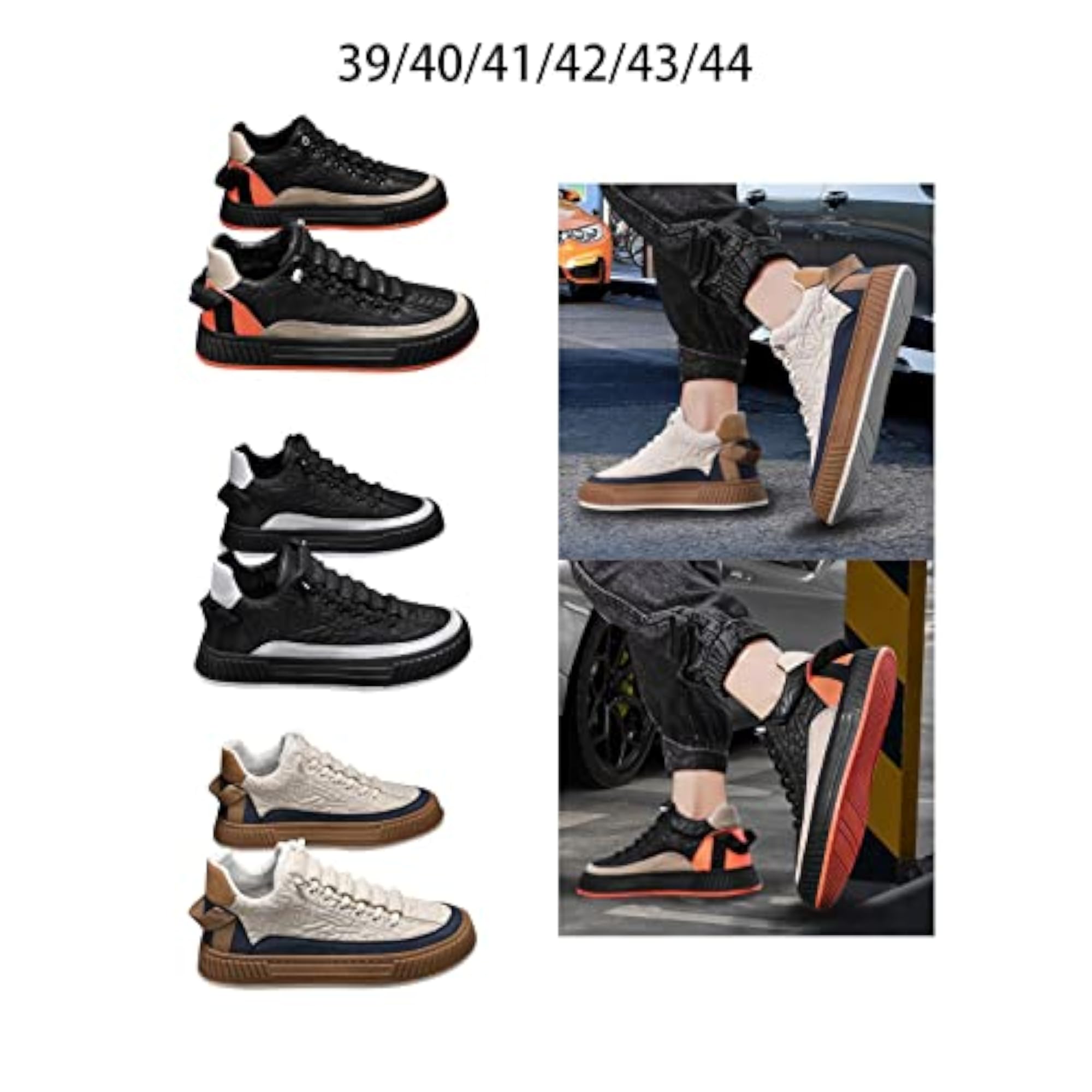 Men's Casual Sneakers with Thick Sole, Athletic Wear