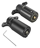 PAIYUE 7 Pin Trailer Plug,Car Accessories 12V 7 Point Round RV-Style Trailer Light Connector,Automotive Replacement Towing Hitch Wiring,Suitable for Motorhomes,Boats,Campers,and Truck Trailers