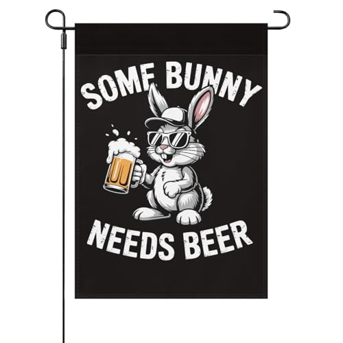 Some Bunny Needs Beer Easter Funny Flags For 3x5 Outdoor Humorous Banner For Room