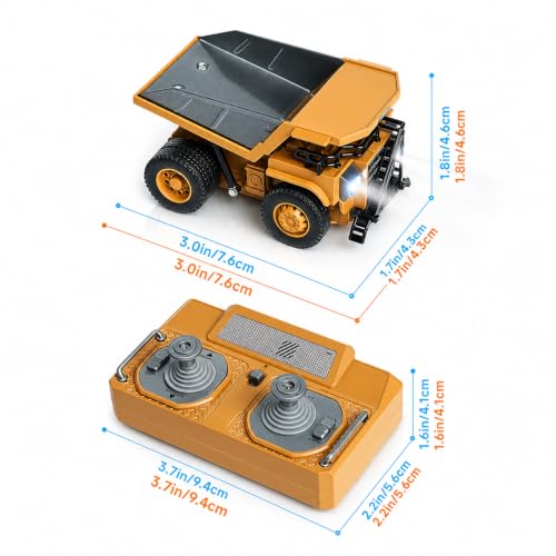 Image of Magicwand R /c Rechargeable Miniature Pocket Dumper Truck with Led Lights【Pack of 1】