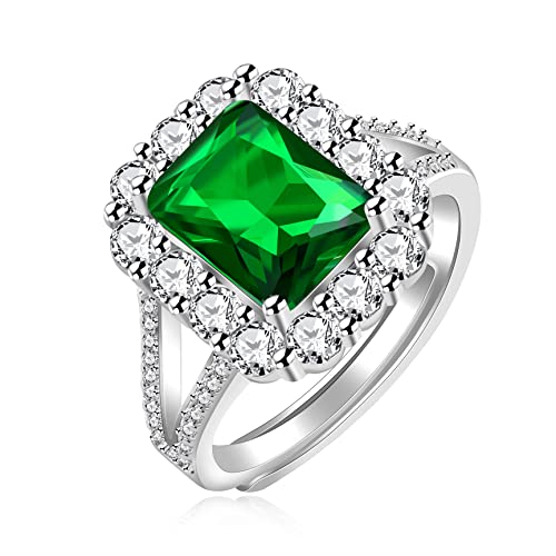Bague femme oxyde de zirconium cubique émeraude, le cadeau idéal