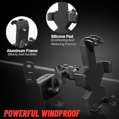 StarknightMT Ranger XP 1000 Phone Holder Fits Devices of 5.2"-7.7" Length, 360° Adjustable Ranger Phone Mount Compatible with Polaris Ranger XP/Crew XP 1000 (Except Northstar Edition Models) by StarknightMT - Image 6