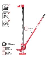 Farm Jack Hi-Lift Allzweckheber Zahnstangenheber 3 Ton 153cm | Wagenheber SUV Max. 133cm Hubhöhe | Hebebühne Auto Zubehör | Rasentraktor, Forst und Offroad Zubehör – Ansicht 5