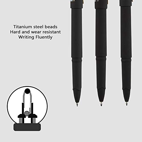 Veiao 0.7Mm,Fine Piont Gel Ink Rollerball Pens With Metal Clip, Balck Ink, Writing Smooth, (Black), 12 Pack #TOP5