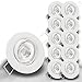 Produktbild LIMITIERTE AKTION Decken Einbauleuchten DECORA extra flach 35 mm 230V 10er Set inkl. LED 5,0W = 50W Neutralweiss 400 Lumen schwenkbar WEISS Einbauspot Spot Leuchtmittel austauschbar