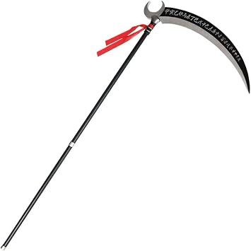 80" Fantasy PU Foam Scythe Prop - for Nemuru Kushinada Scythe from Ookami the Kakushi Cosplay Props Xmas Gift Halloween