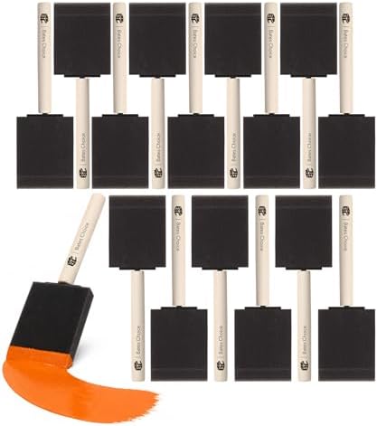 Foam Paint Brushes 2" 16-Pack – Wood Handle Sponge Staining view 8