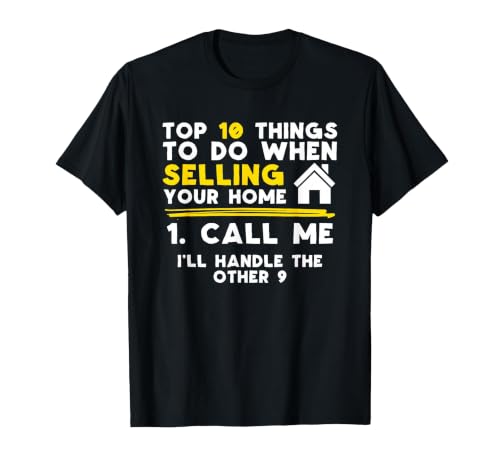 Real Estate Agent Call Me T-Shirt, Men, Black, Small