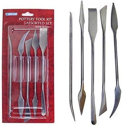 53ARTS 5PCS Carving Tools,Stainless Steel Wax Clay Pottery Carving Modeling Sculpture DIY Craft Art Tools Set