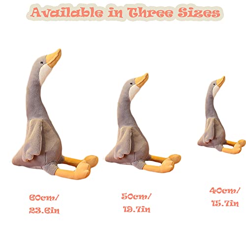 23.6\" Goose Plush Grey Goose Swan Stuffed Animal Duck Plush Toy,Gifts for Kids