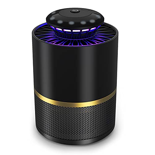 Bugbyebye Indoor Fly Trap, Electric Mosquito Catcher & Killer for Gnat, Moth, Fruit Flies â€“ Bugs Trap Indoors Insect Trap with Suction Fan, Self-Activated Function and Sticky Glue Boards - Black