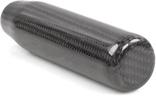 Miniatura 3 de muge racing Pomo de cambio largo universal de fibra de carbono de 5.118 in automático y manual para la mayoría de vehículos con 3 adaptadores