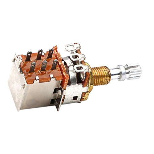 LRXIYODE ギター用プッシュプルポテンショメーター 交換用リニアテーパー可変抵抗 ノブ付き 簡単取付 多機種対応 音量トーンコント向け