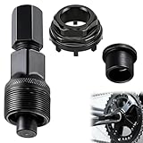 WZHHDM Fahrrad Lockring Tool, 42 mm Schwarz Tretlager Werkzeug mit Kurbelabzieher, Kurbel Entferner Fahrrad Kurbelabzieher mit 8 Zähnen für Viele Fahrradtypen